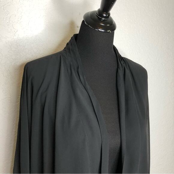 Soft Surroundings black sheer open front sequin sleeve cuff size Medium NWOT - Picture 2 of 14